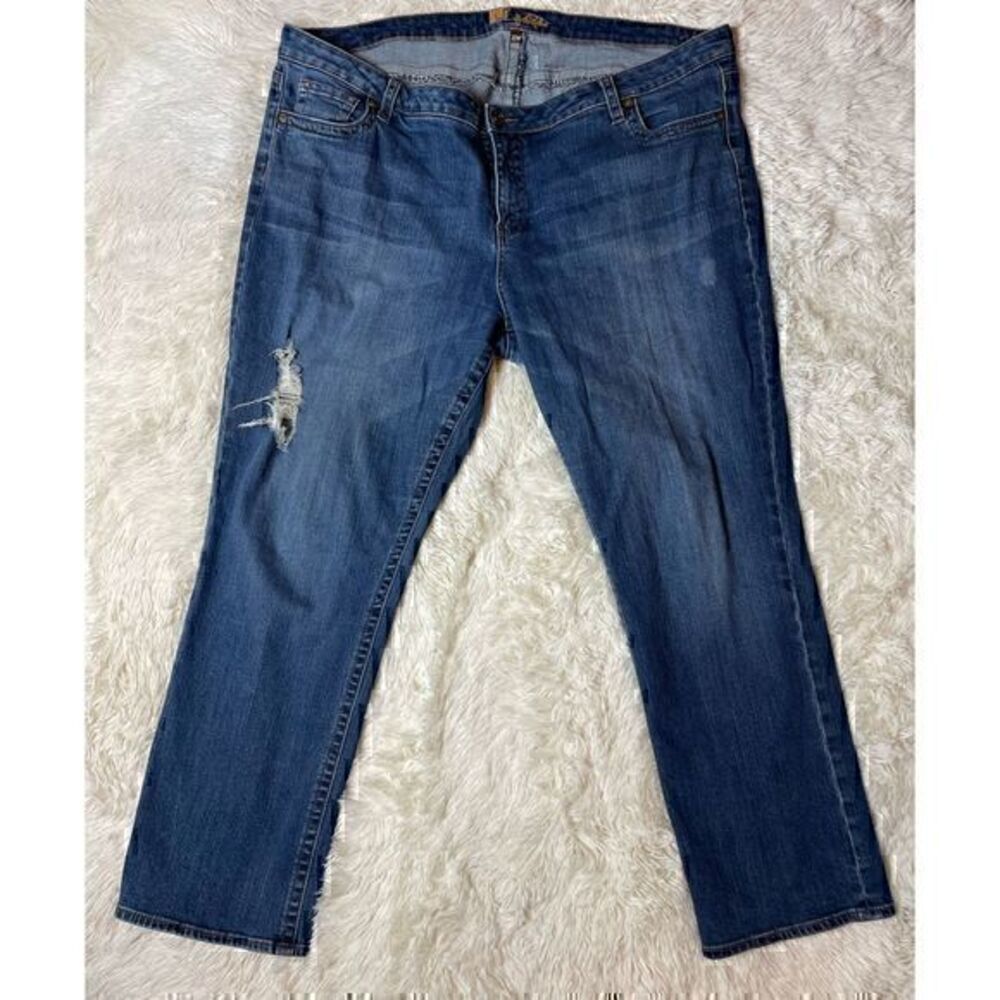 KUT From the Kloth Distressed Straight Leg Jeans Size 22W